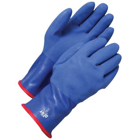 Bdg Chemical Resistant Gloves, PVC, Blue, XL (10), 1 PR 99-9-821-1-0K